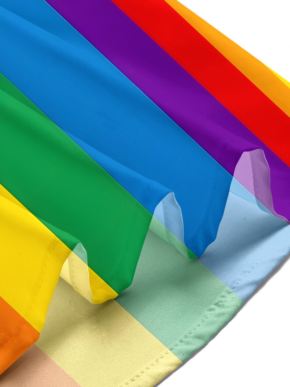Colorful Pride Month Flag Men's Pocket Short Sleeve Shirts