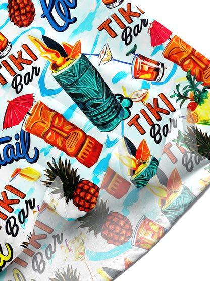 Hawaiian Tiki Men's Pocket Short Sleeve Shirts