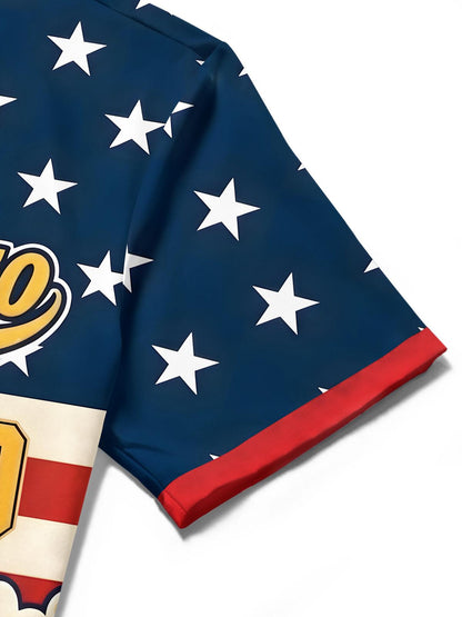 America 250th Anniversary Beer Independence Day Men's Short Sleeve Baseball Jersey