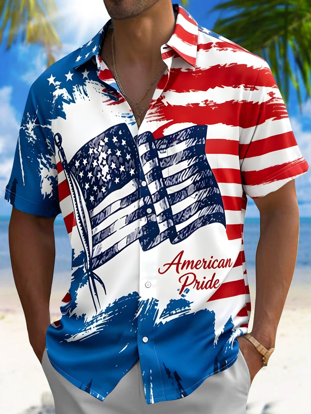 American Pride Men's Pocket Short Sleeve Shirts