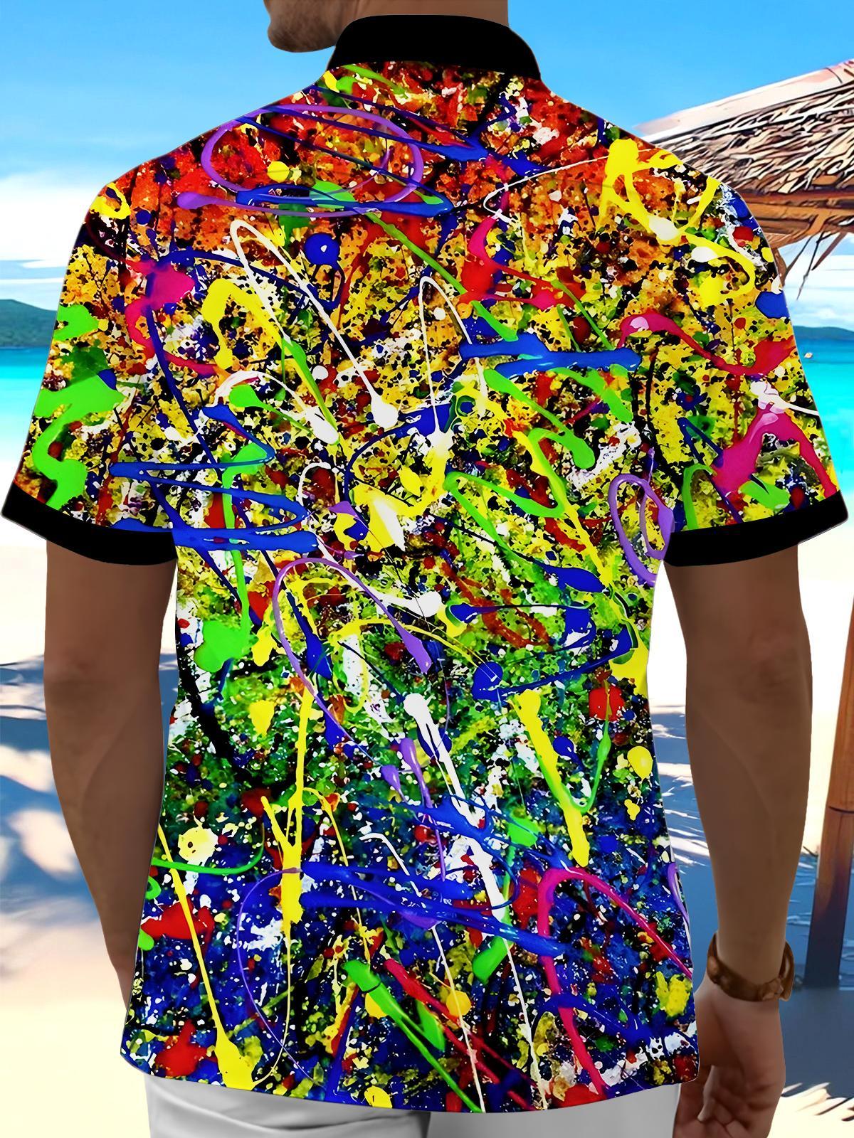 Tie Dye Men's Pocket Short Sleeve Shirts