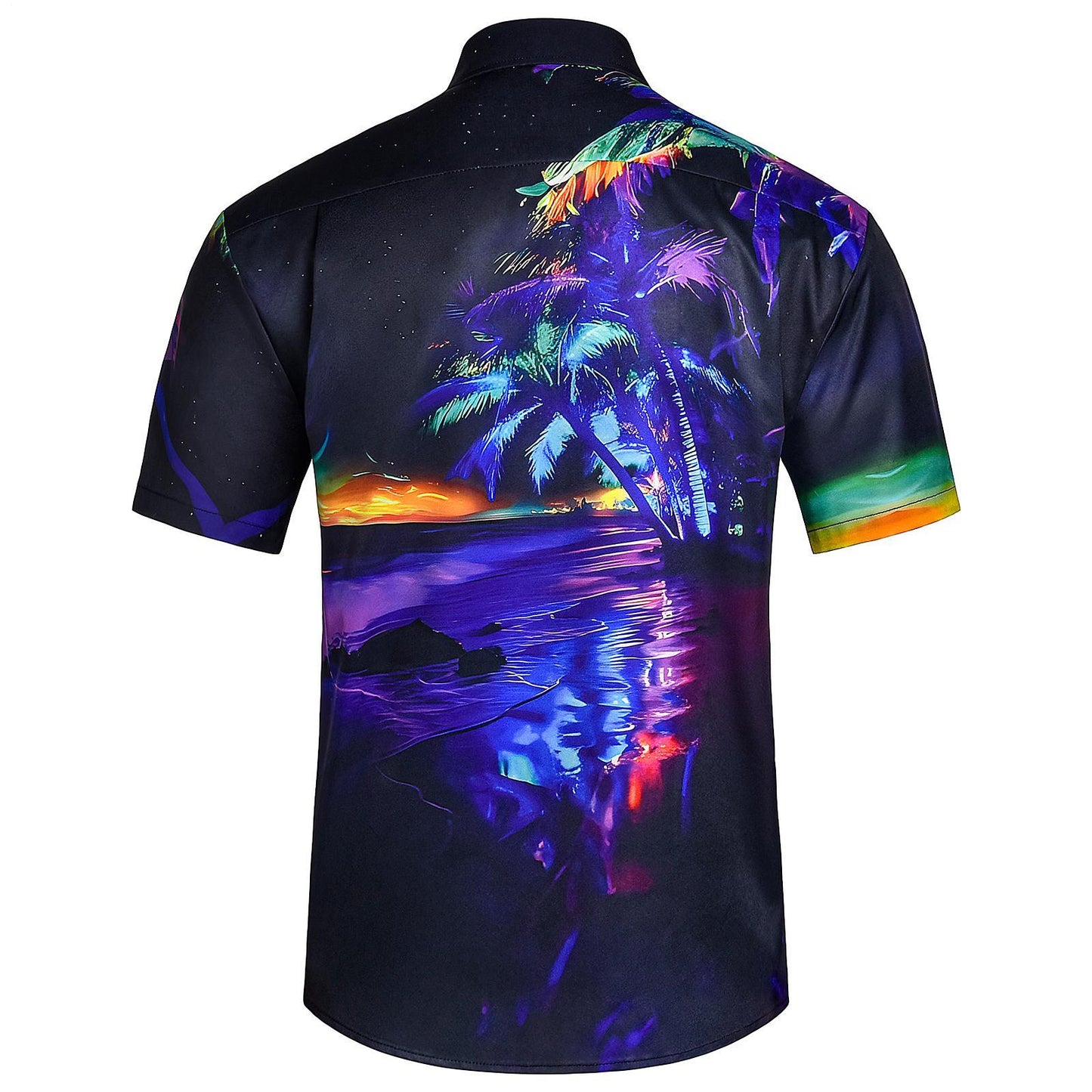 Men Beach Shirts Tree Hawaiian Button Up Summer Casual Shirts Loose Fit Vacation Clothes for Beach Vacation Dating liberal