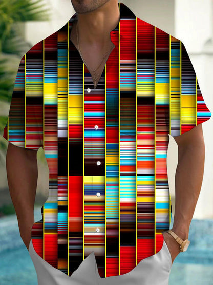 Geometry Men's Pocket Short Sleeve Shirts