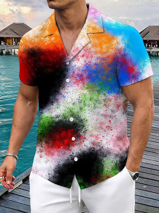 Tie Dye Men's Pocket Short Sleeve Sets