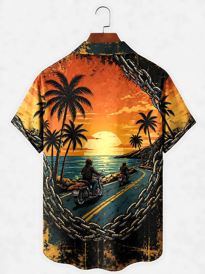 Hawaiian Men's Pocket Short Sleeve Shirts