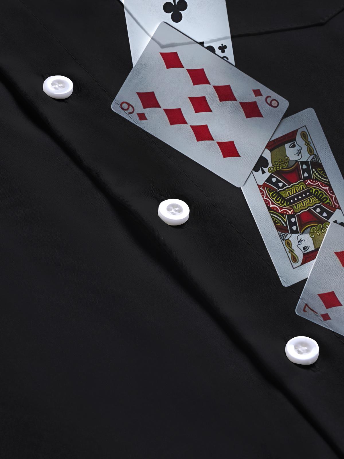 Poker Men's Pocket Short Sleeve Shirts