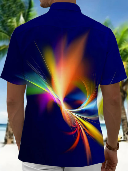 Abstract Men's Pocket Short Sleeve Shirts