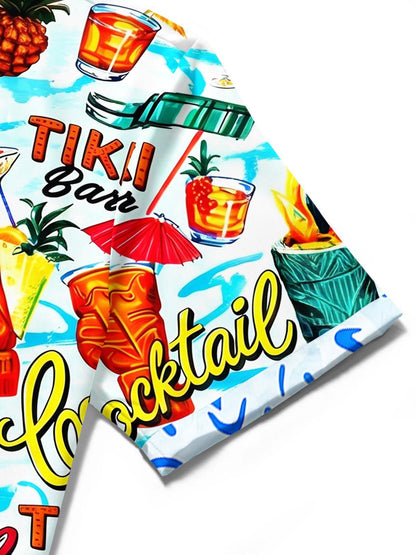Hawaiian Tiki Men's Pocket Short Sleeve Shirts