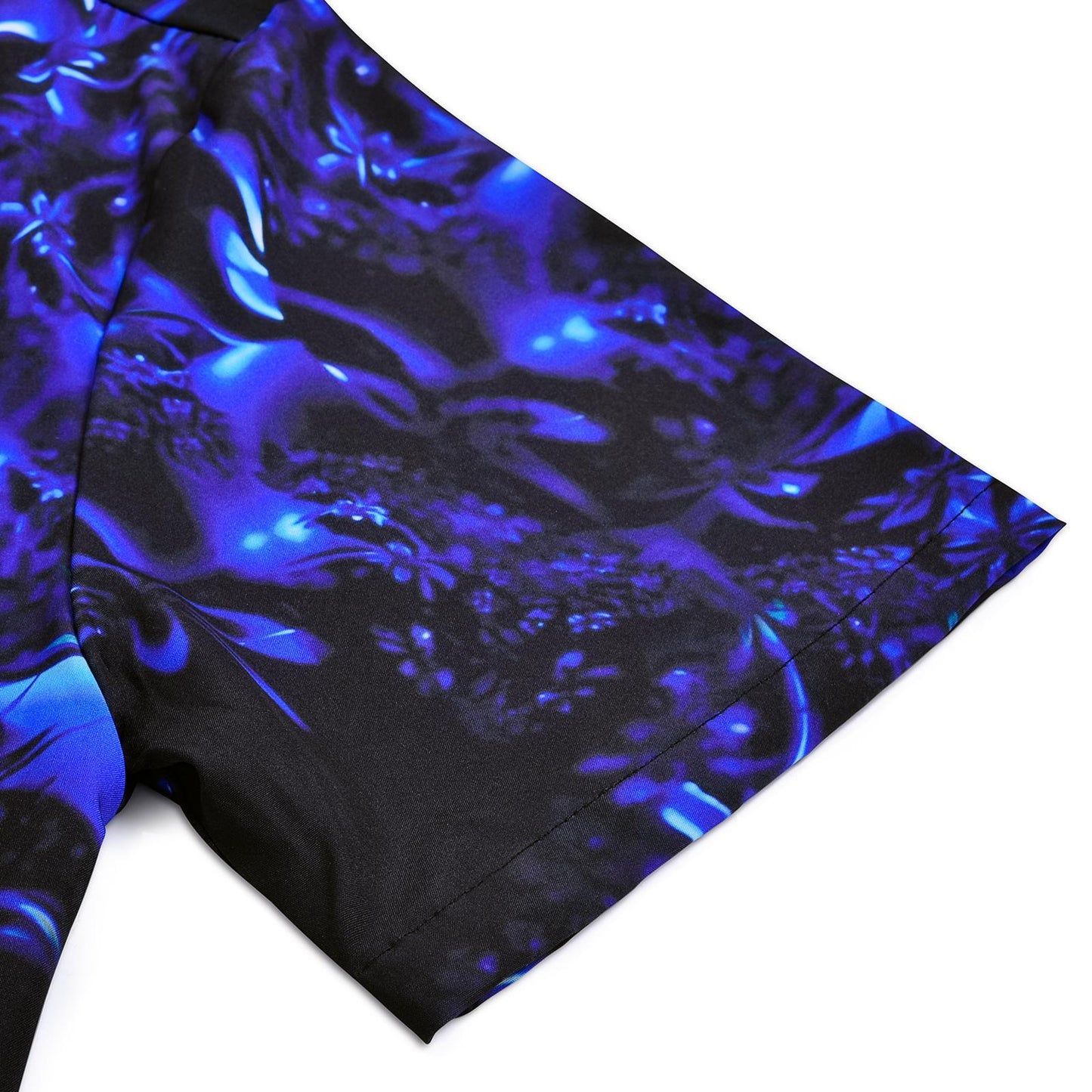 Flower Shirt Men Gradient Floral Trendy Button Down Shirts Short Sleeve Holiday Beach Tops for Travel Beach Vacation intelligent