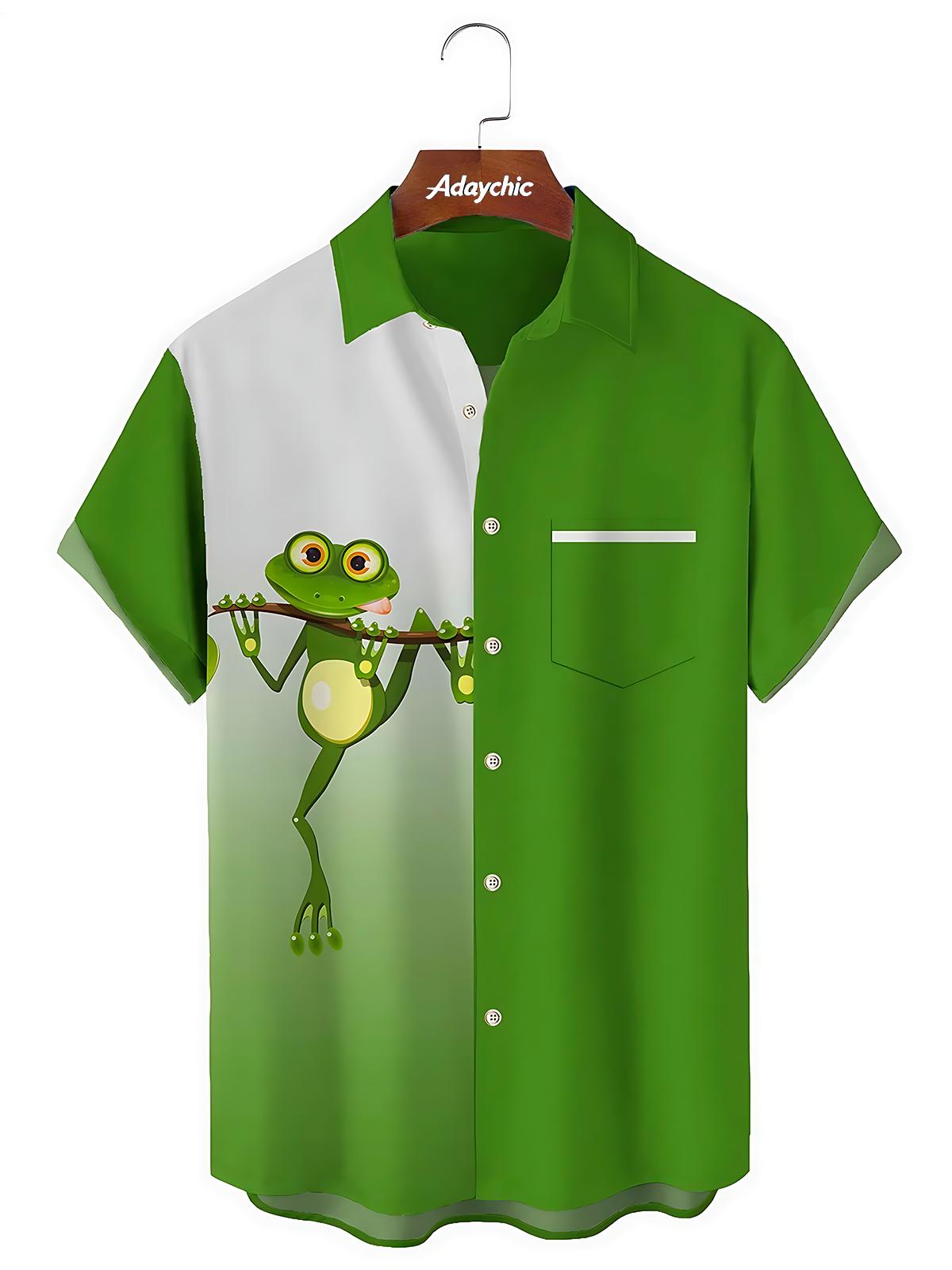 Frog Men's Pocket Short Sleeve Shirts