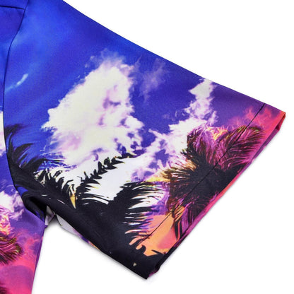 Mens Tropical Shirts Short Sleeve Hawaiian Palm Tree Loose Fit Vacation Shirts Fashion Lightweight Clothes Daily Wear kindly