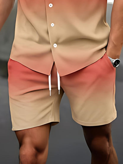 Independence Day Gradient Men's Print Pocket Shorts