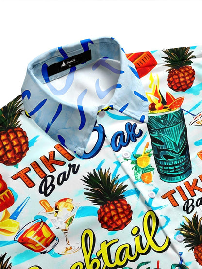 Hawaiian Tiki Men's Pocket Short Sleeve Shirts