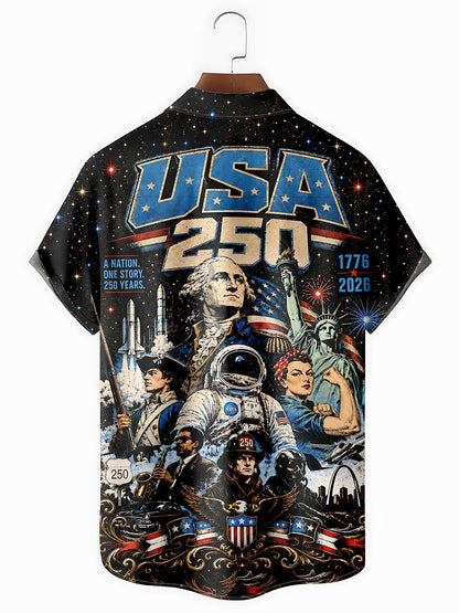 Independence Astronaut Men's Pocket Short Sleeve Shirts