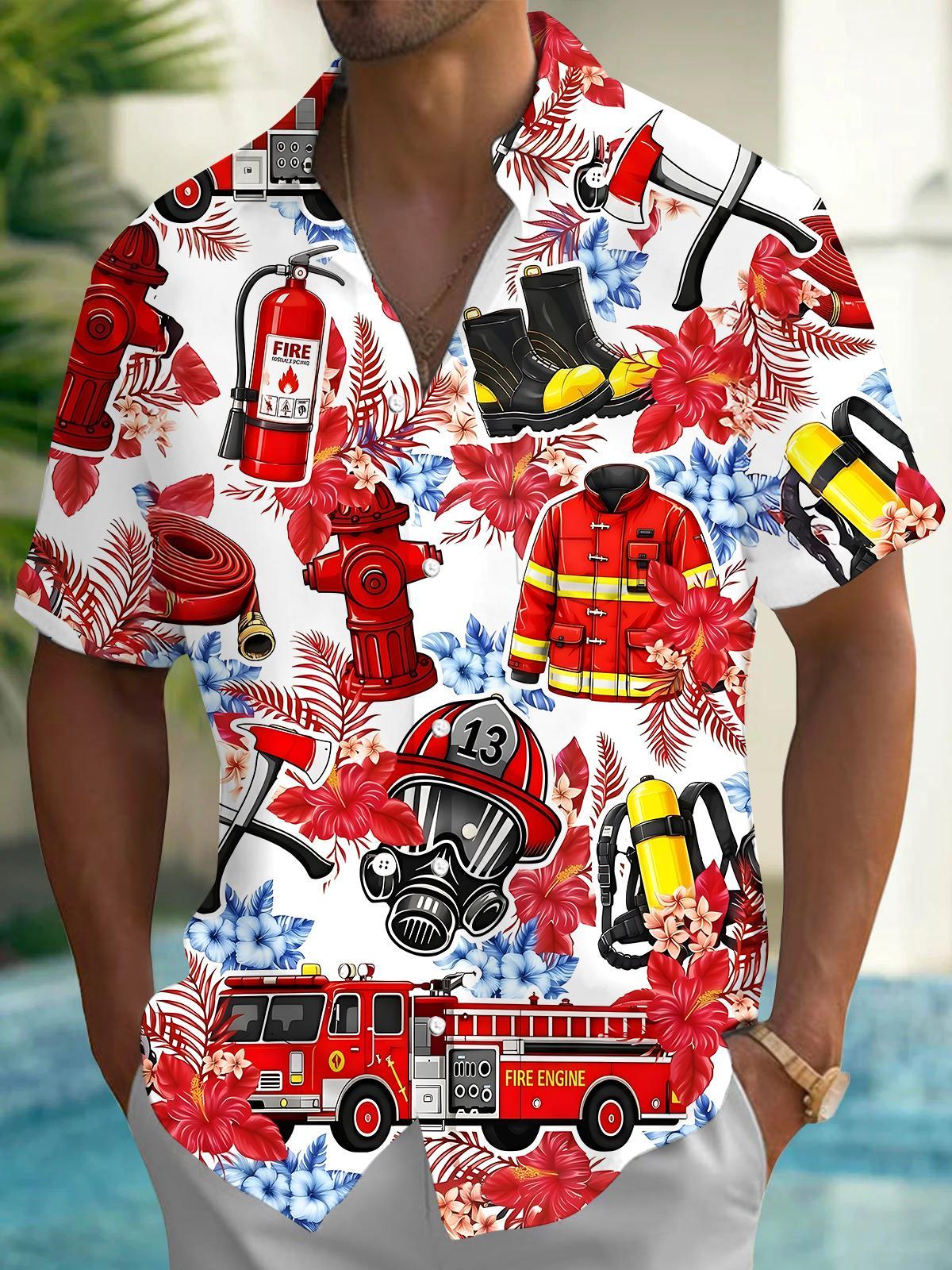 Firefighter Men's Pocket Short Sleeve Shirts