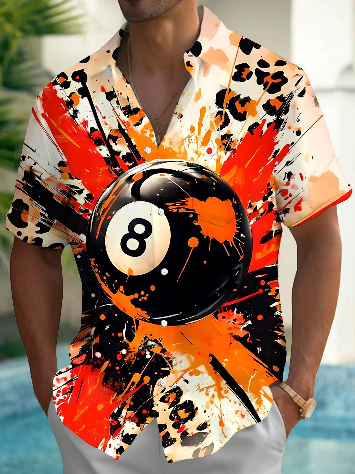 Billiards Men's Pocket Short Sleeve Shirts